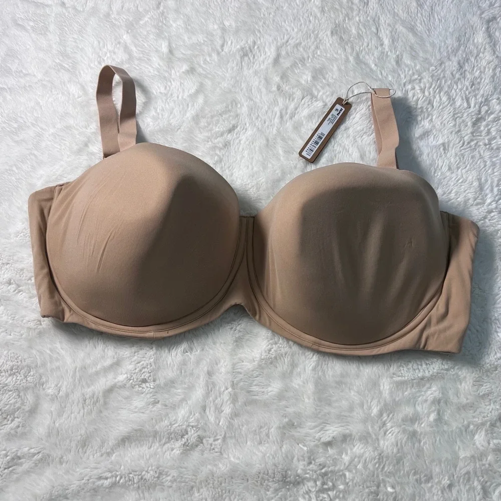 Skims Women's‎ Fits Everybody Strapless Bra Clay Tan Size 42DDDD BA-BAN-3151 NWT